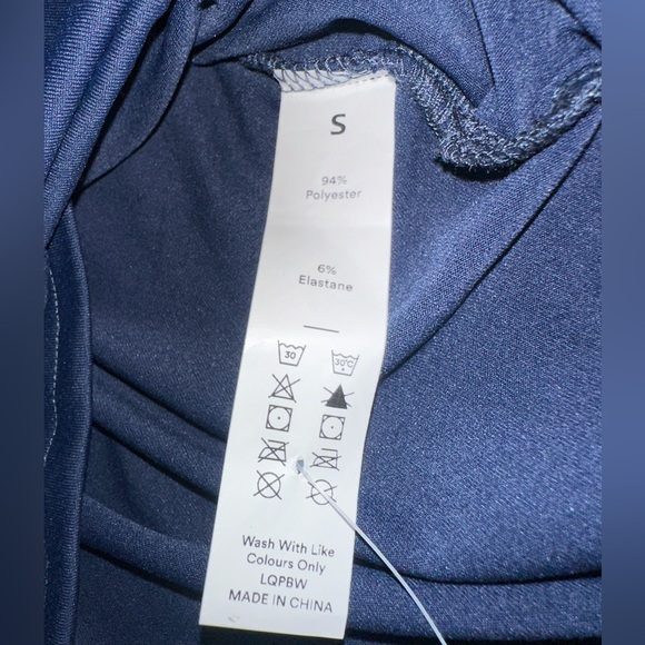 Halara Sapphire Blue Everyday Tie Knot Ruched Mini Chill Dress-Belle Size Small - Picture 9 of 9